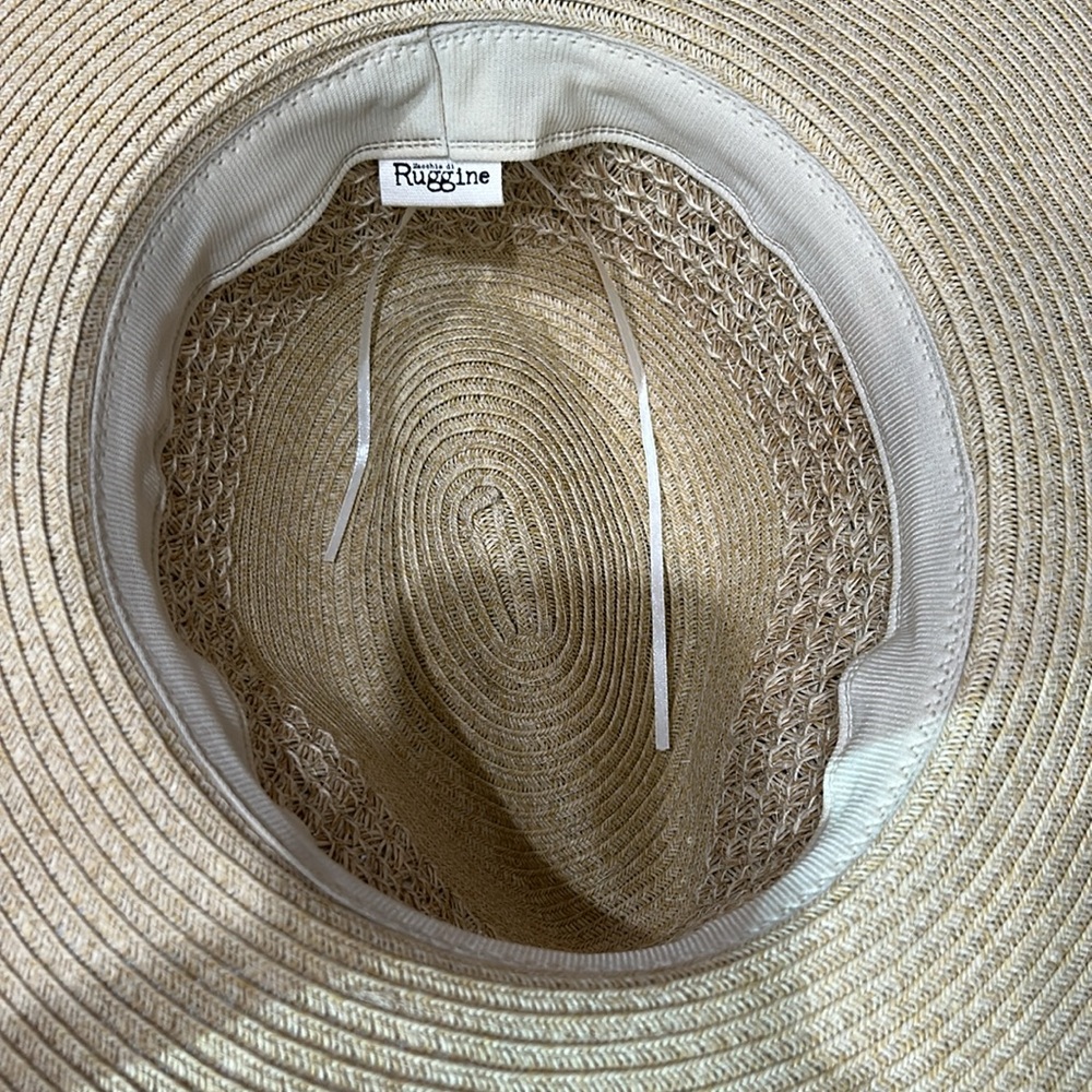 Natural color Woven Wide Brim 100% Paper Straw Rancher Cowboy Hat - Picture 3 of 4
